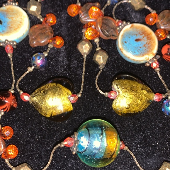 Vintage Glass, crystal and beaded necklace - Picture 6 of 6